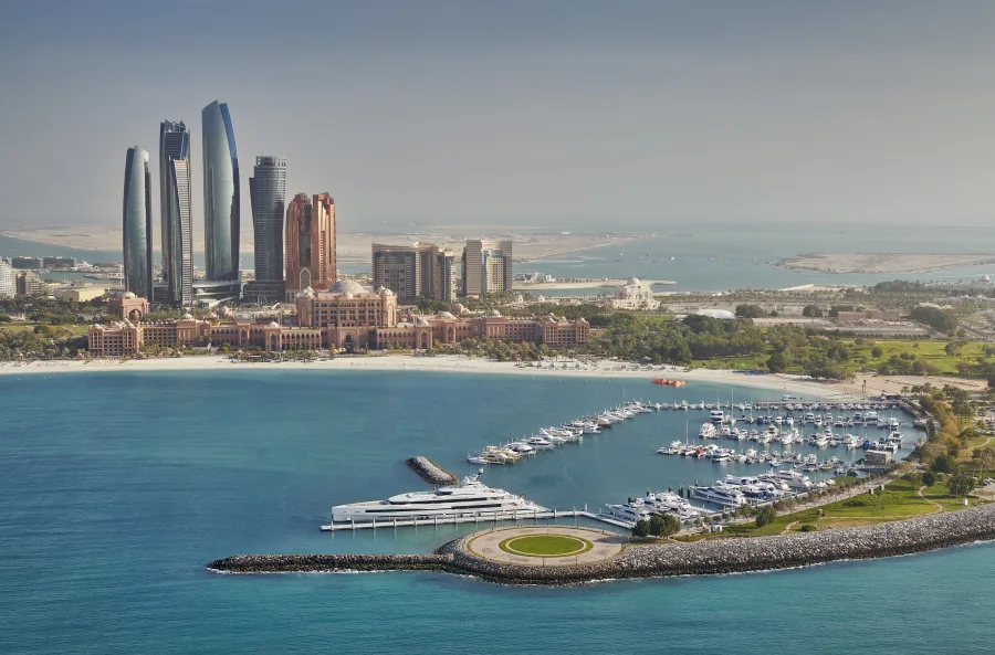 Emirates Palace Marina in Abu Dhabi, UAE